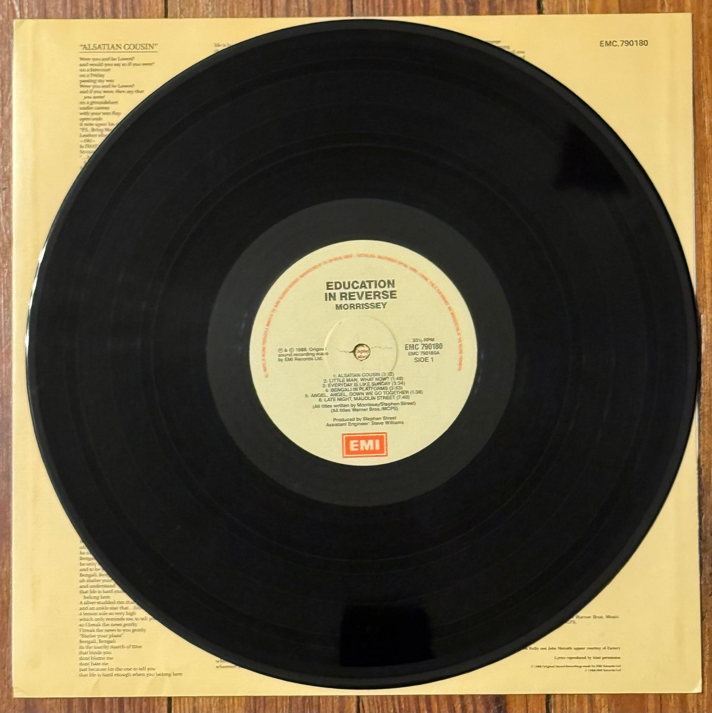 MORRISSEY "Education in Reverse" (“Viva Hate” 1st AUSTRALIA Pressing)
