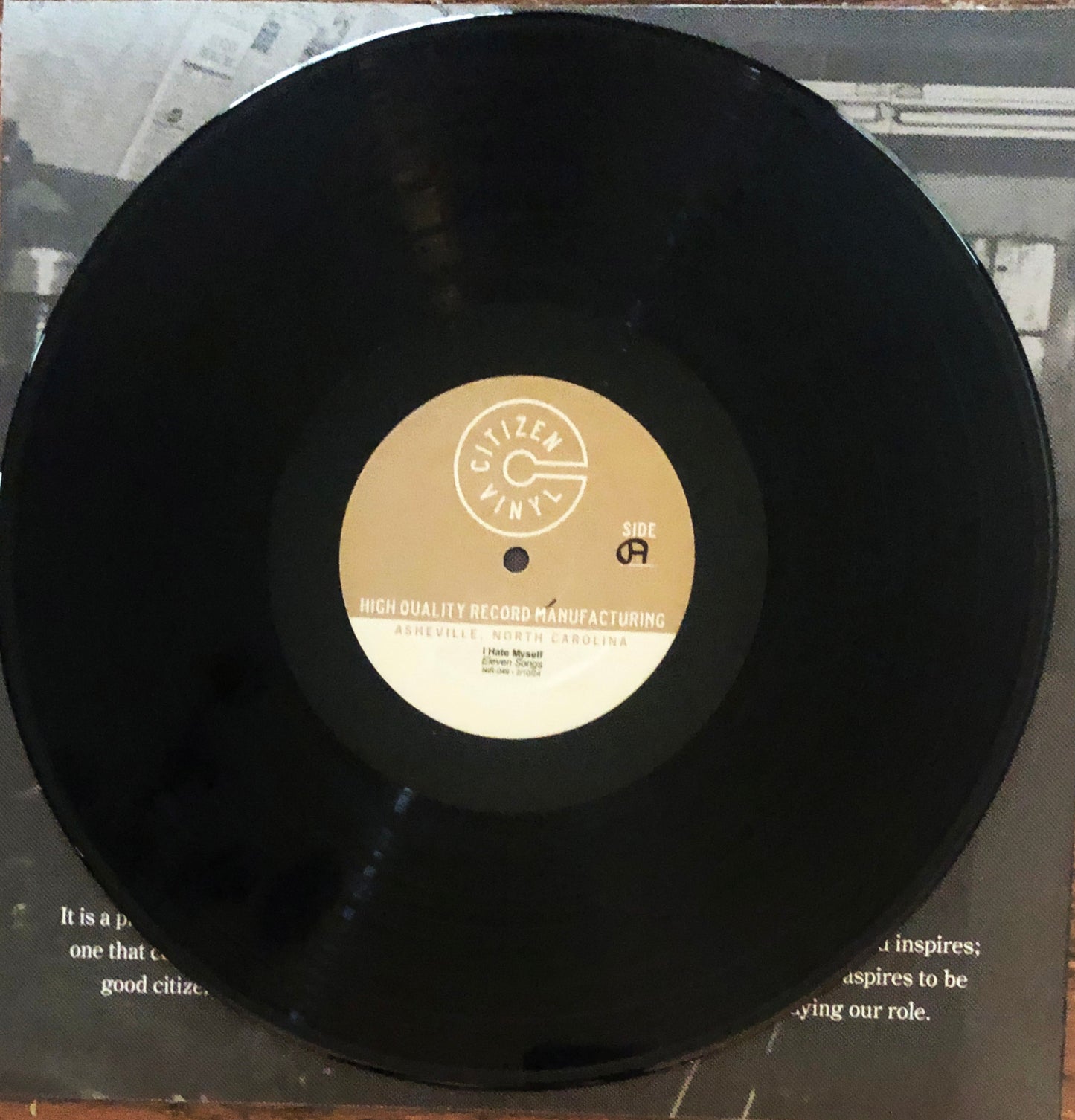 I HATE MYSELF "Eleven Songs" TEST PRESSING LP