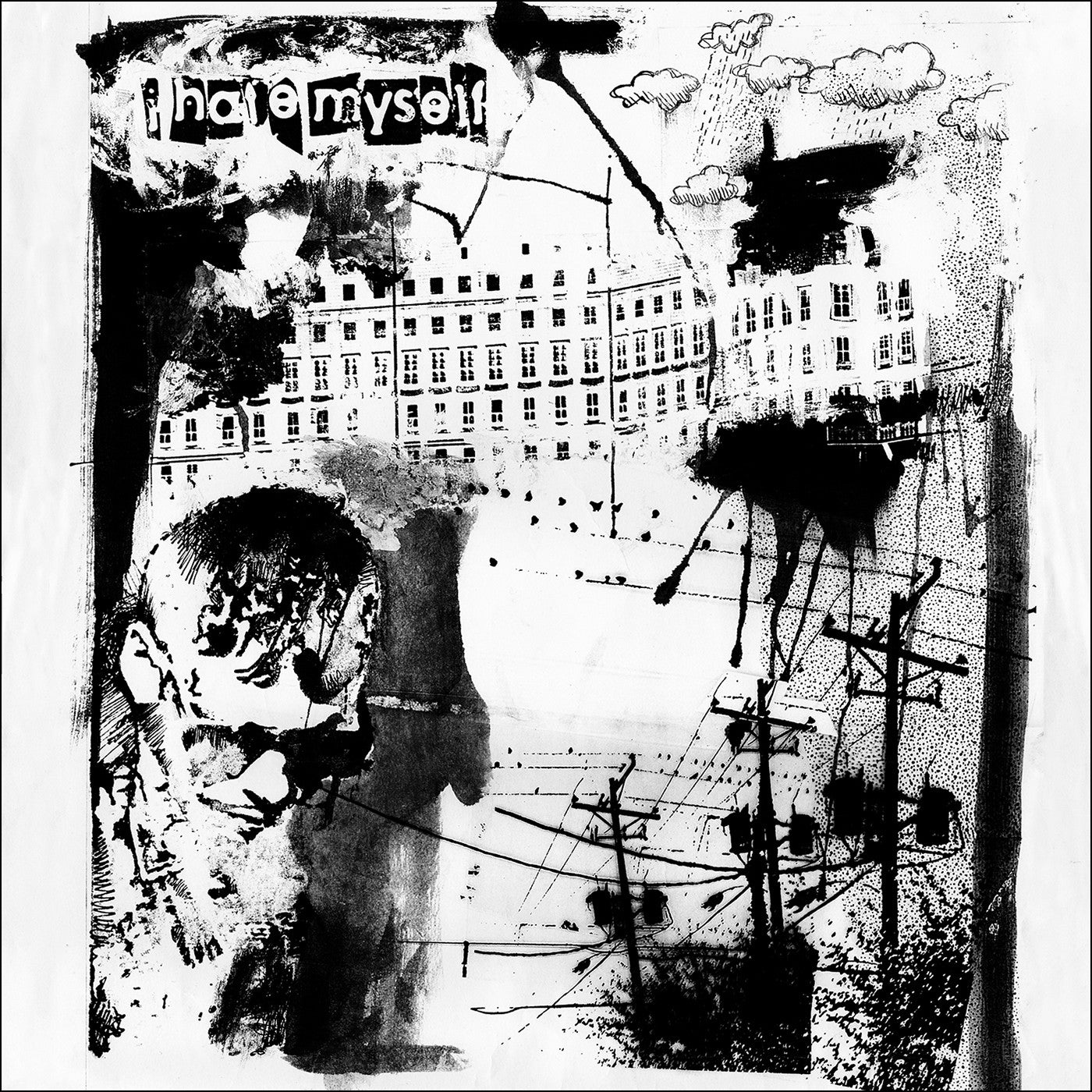 I HATE MYSELF "Eleven Songs" (LTD to 250) BLACK & WHITE SPLIT LP