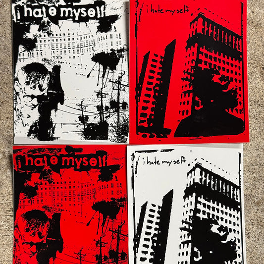I HATE MYSELF Sticker 4-pack (1 each design)