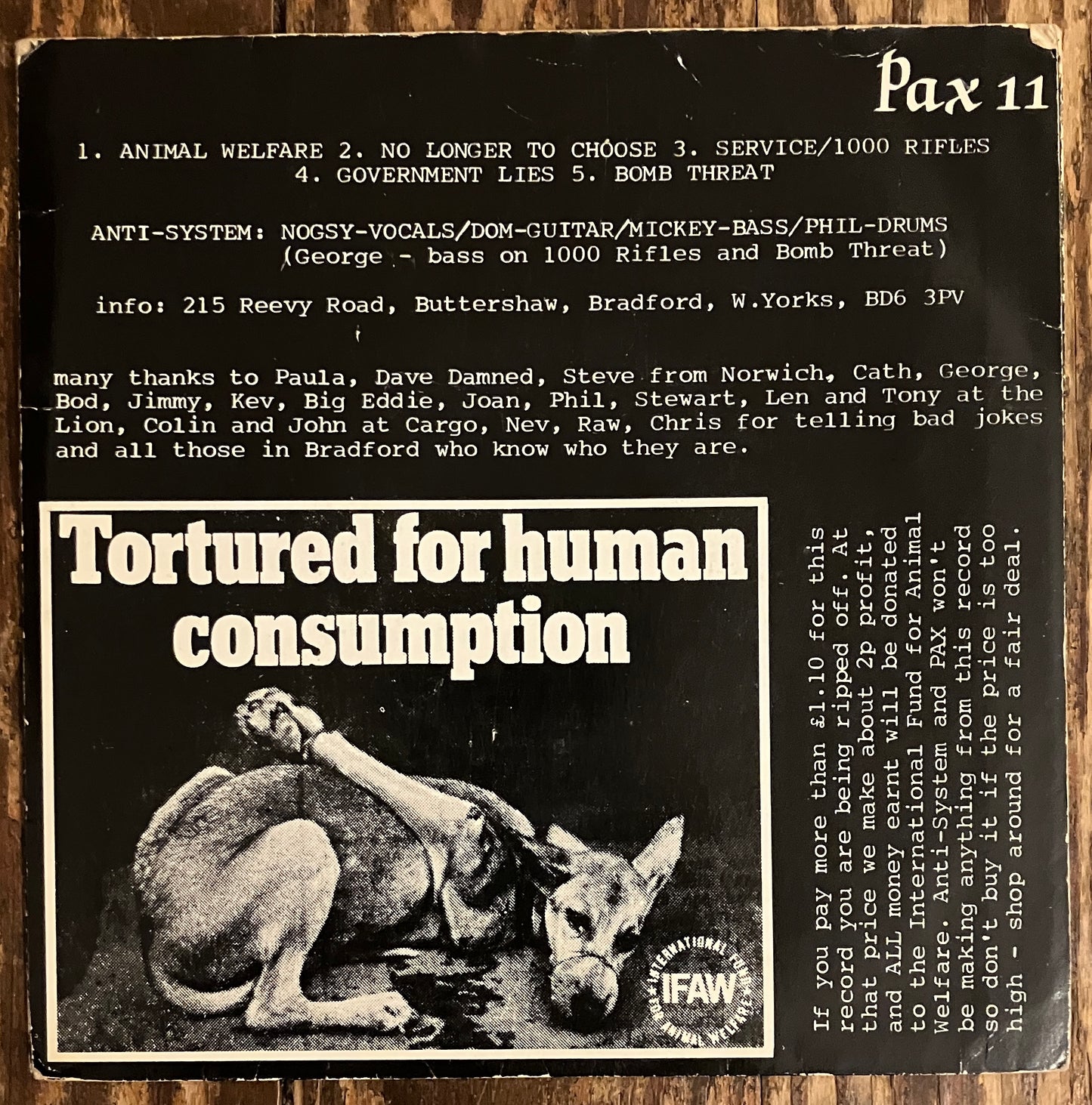 ANTI-SYSTEM "Defence of the Realm" (UK Pressing)