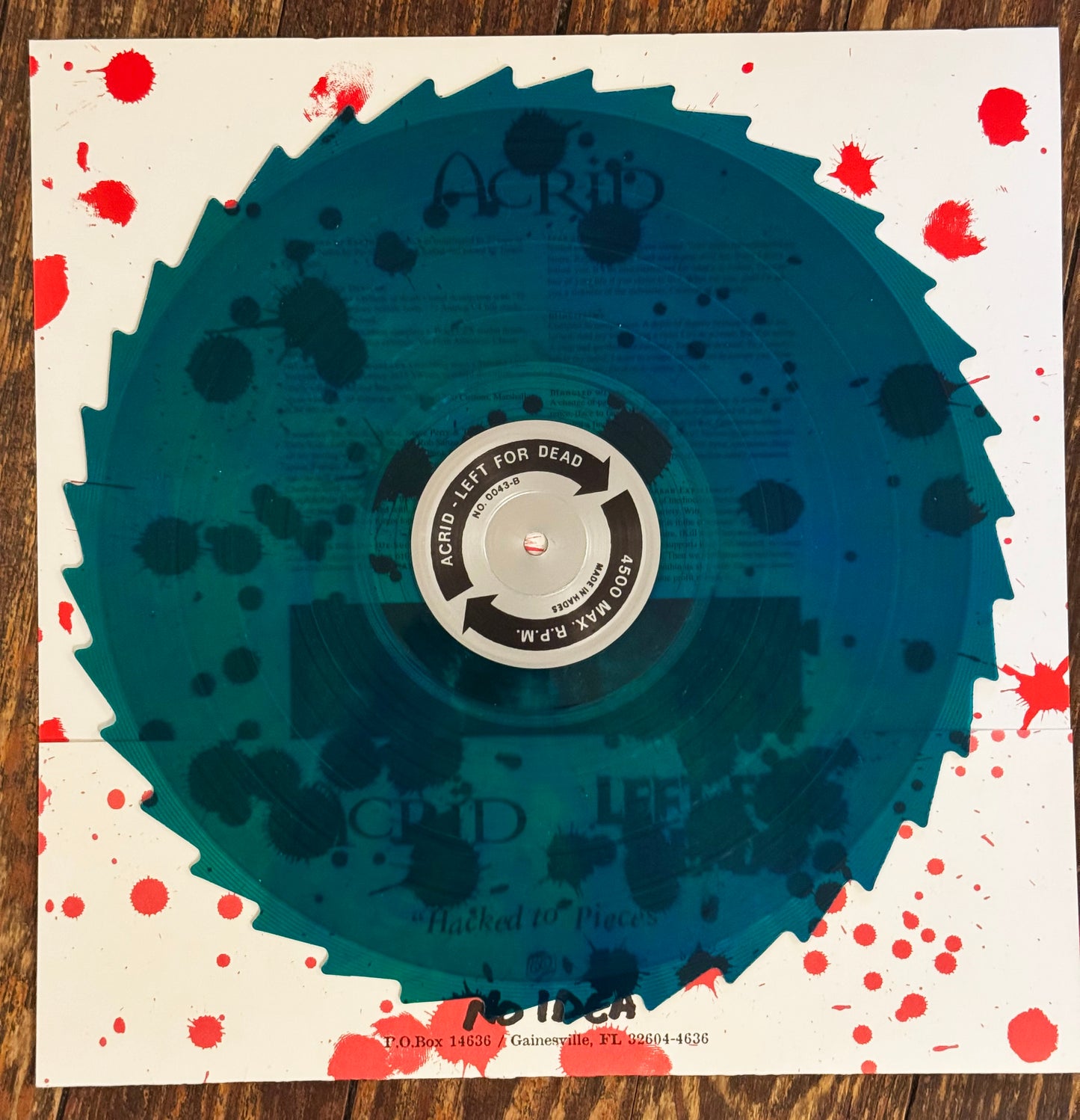 ACRID / LEFT FOR DEAD BUZZSAW (BLUE-GREEN VARIANT)