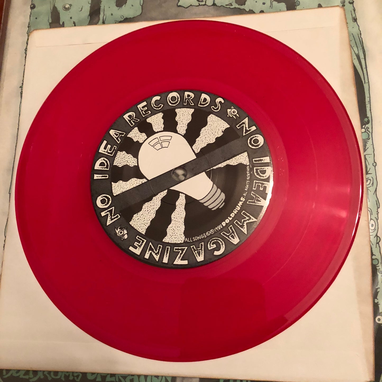 NO IDEA FANZINE #6 with DOLDRUMS record inside (COLORED VINYL)
