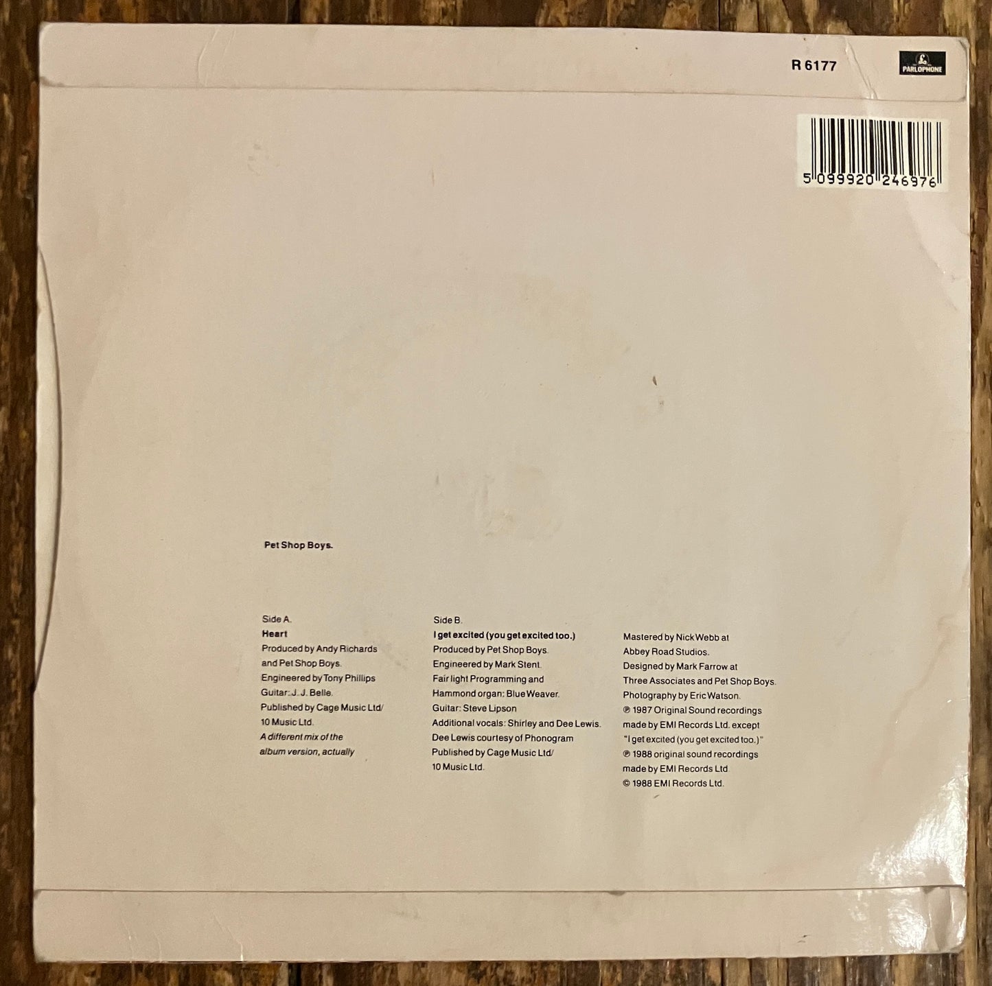 PET SHOP BOYS "Heart" (UK Pressing)