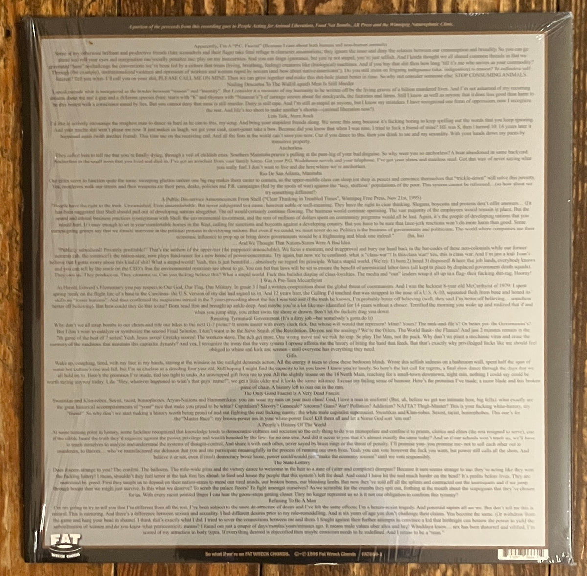 PROPAGANDHI "Less Talk, More Rock"