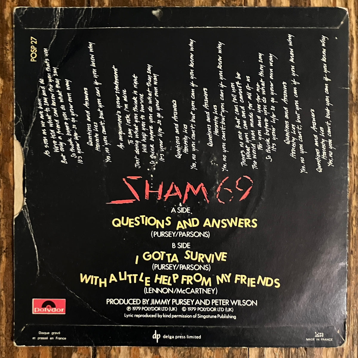 SHAM 69 "Questions and Answers"