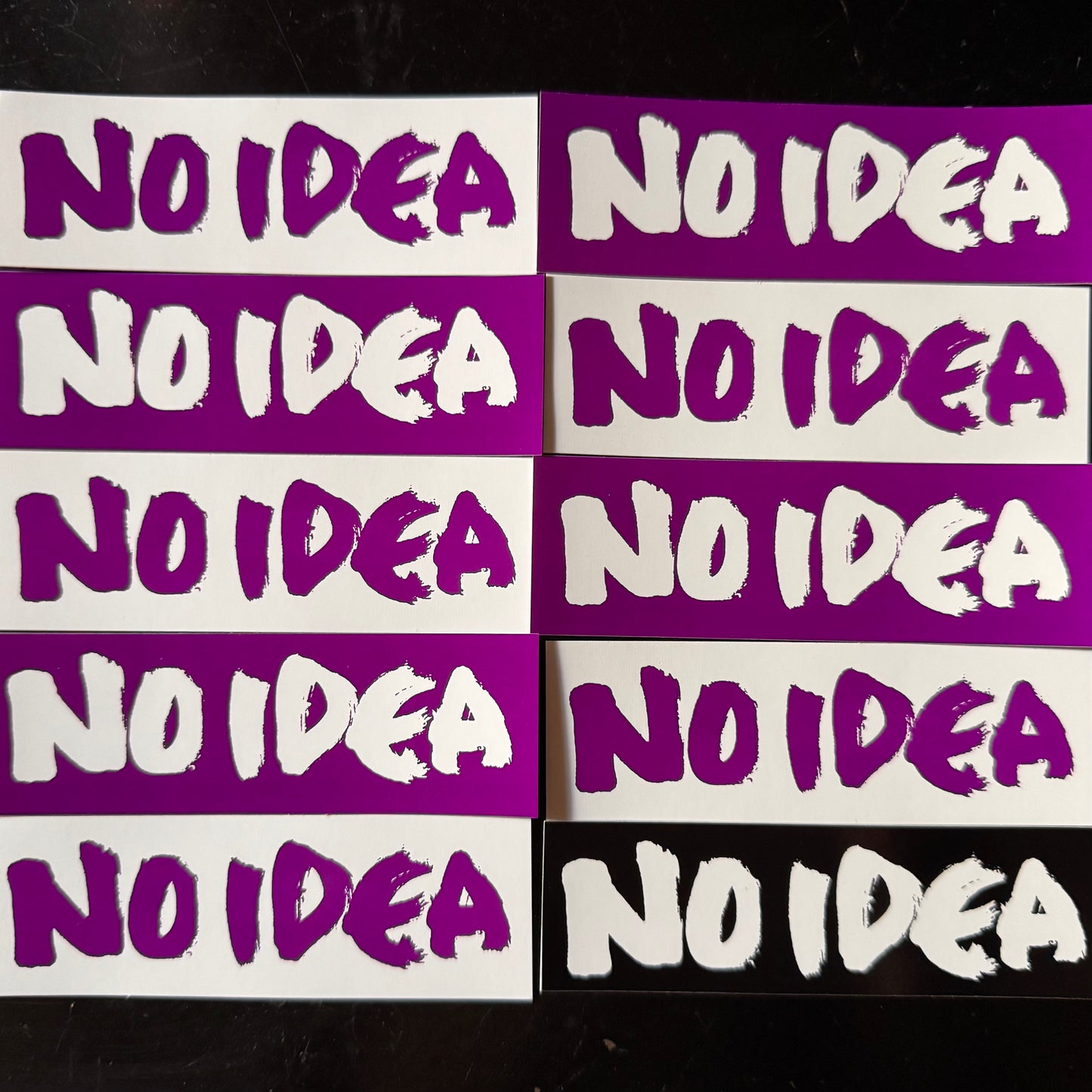 NO IDEA "Logo" Sticker (Purple & White)