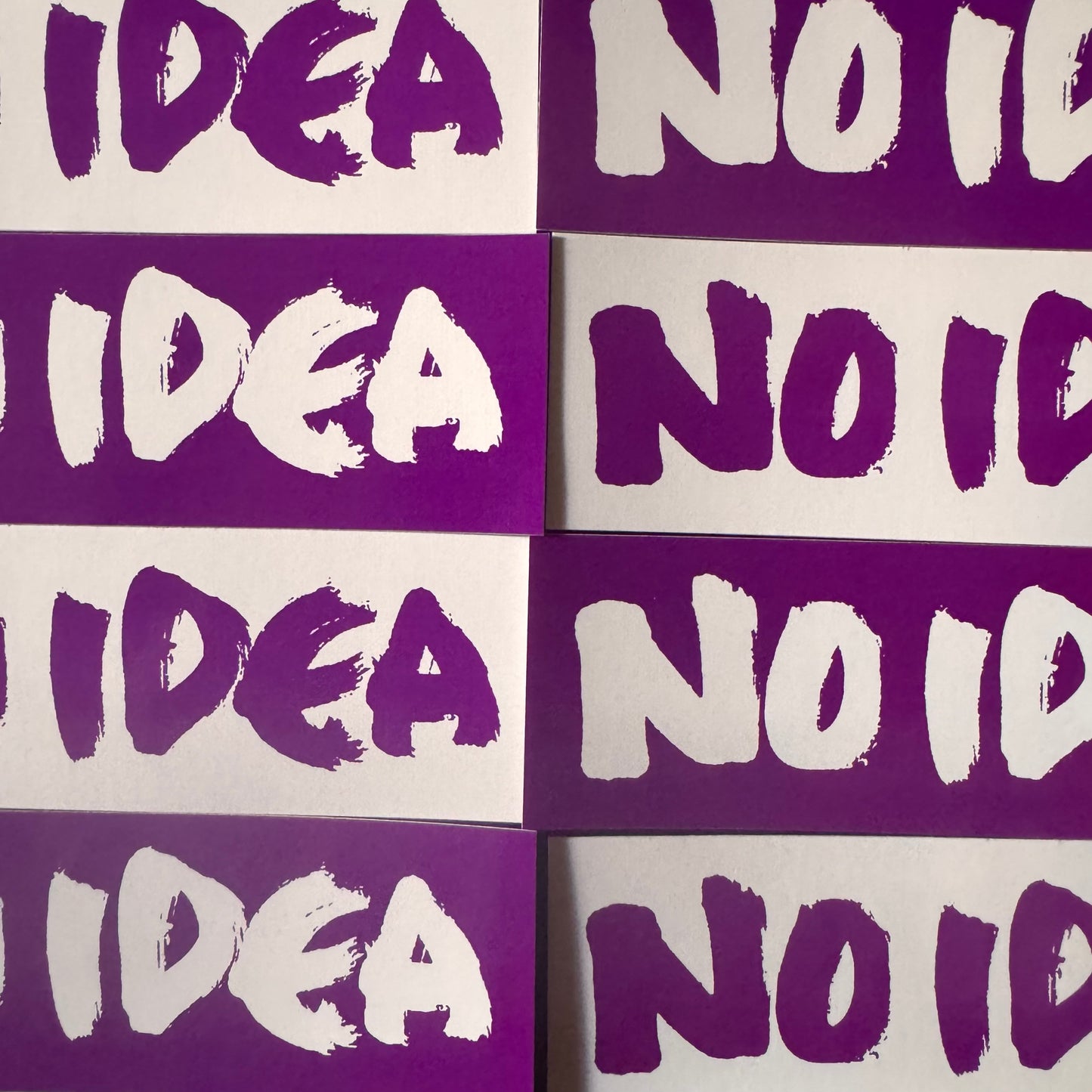 NO IDEA "Logo" Sticker (Purple & White)