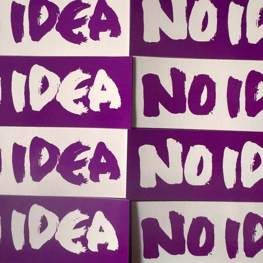 NO IDEA "Logo" Sticker (Purple & White)