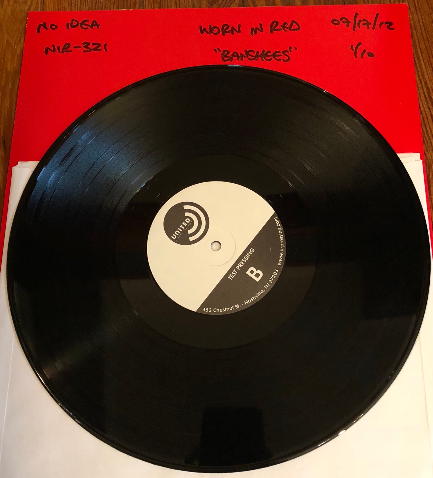 WORN IN RED "Banshees" TEST PRESSING